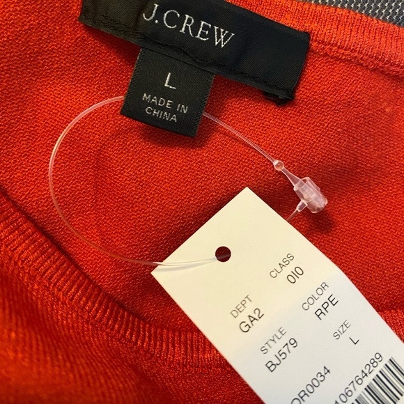NWT J. Crew Red One Shoulder Short Sleeve Sweater - Picture 2 of 6